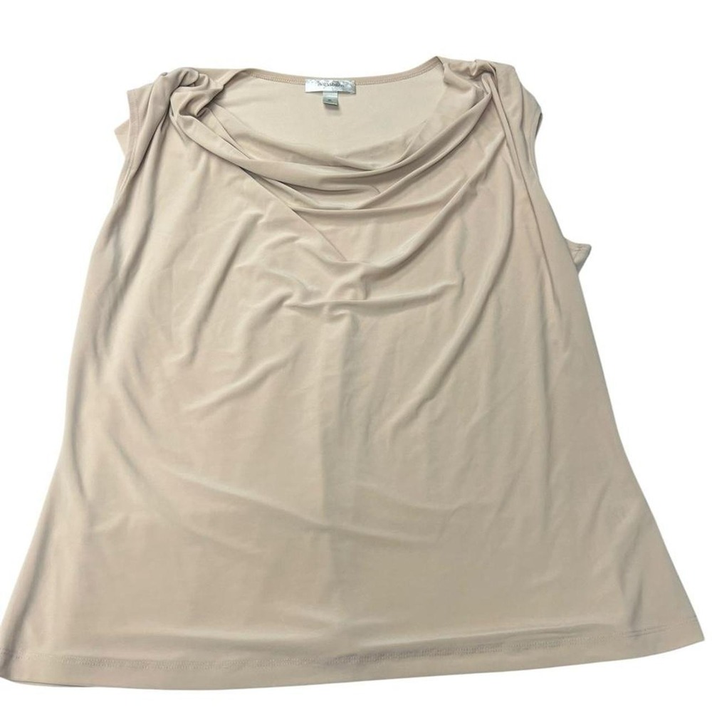 Dressbarn tan cowl neck tank top in XL